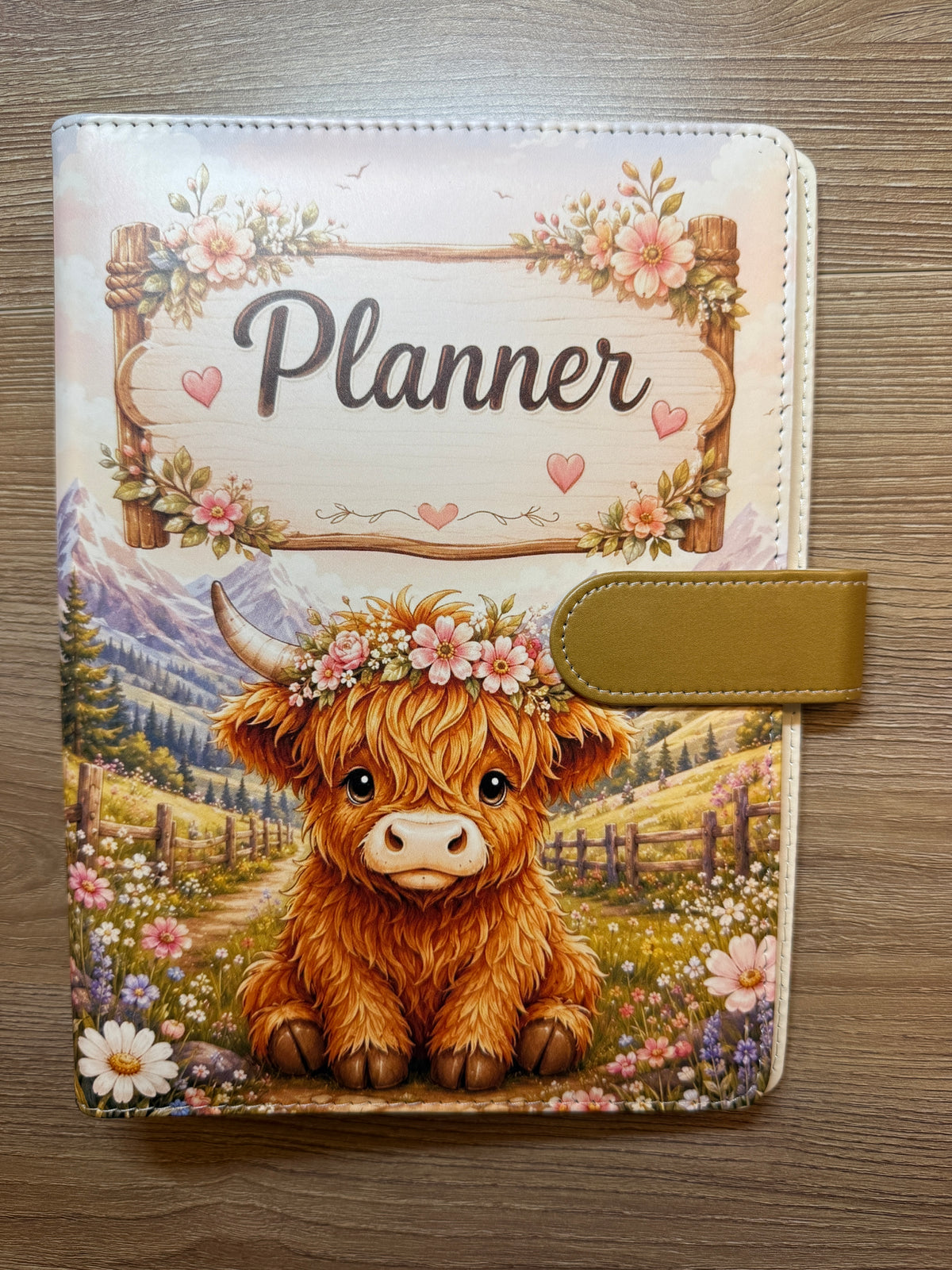 Highland Cow Floral A5 Binder Bundle