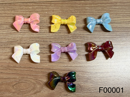 Iridescent Shimmer Bow Focal Beads